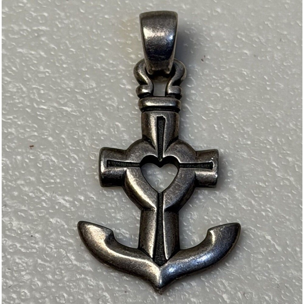 Retired James Avery Anchor Cross Heart Faith Hope Love Symbols  Pendant